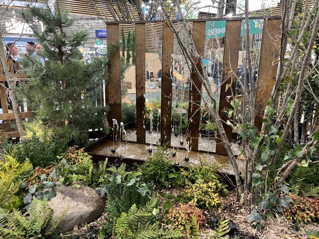 Un jardin aménagé au coeur du salon Paysalia 2023 à Lyon
