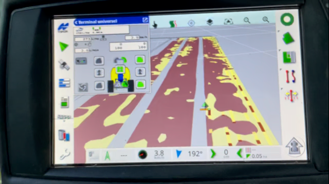Exemple d’application de la technologie Isobus à l'éclaircissage chimique à l’arbre piloté par cartographie